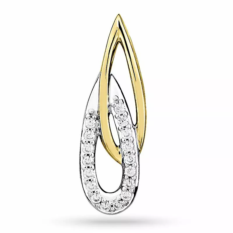 Tropfen Zirkon Anhänger aus Silber und vergoldetem Sterlingsilber - Schöne Tropfen Anhänger - Bestellen Anhänger mit Tropfen formen