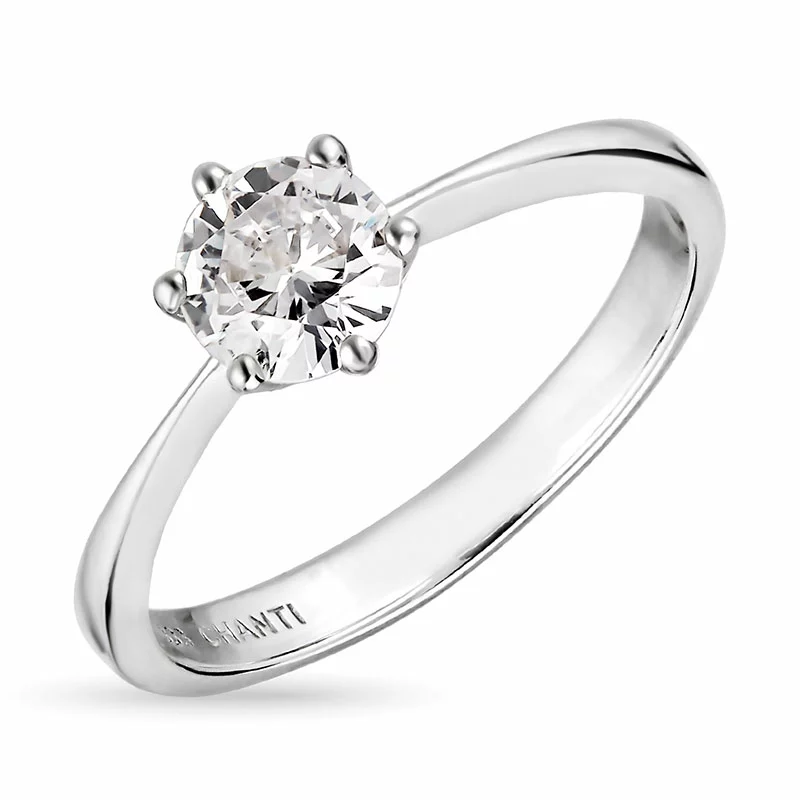 Zirkon Ring aus Silber - Solitär Ring - Modernen Solitärringe, kaufen eine Solitärring hier
