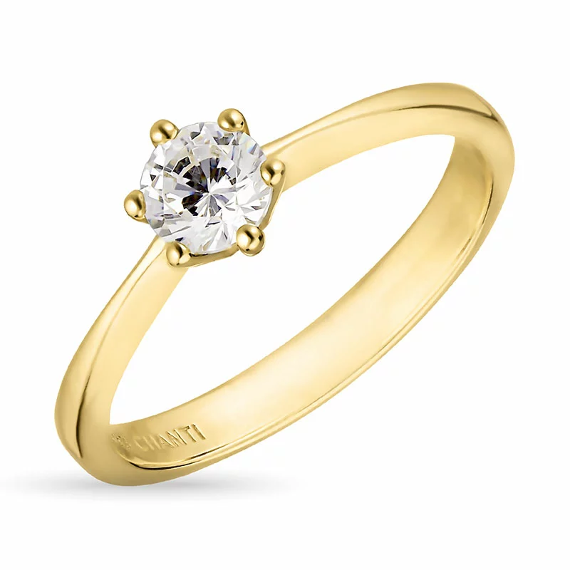 Zirkon Ring aus 8 Karat Gold - Solitär Ring - Modernen Solitärringe, kaufen eine Solitärring hier
