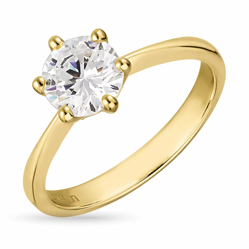 Zirkon Ring aus 8 Karat Gold - Solitär Ring - Modernen Solitärringe, kaufen eine Solitärring hier