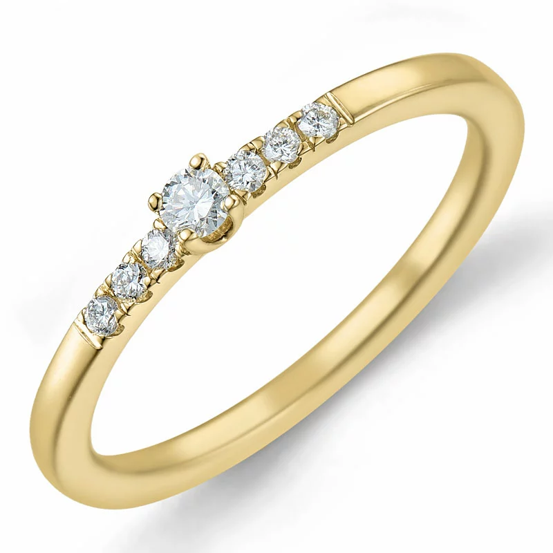 Diamant Ring in 14 Karat Gold 0,04 ct 0,06 ct - Weiße Diamant Ringe
