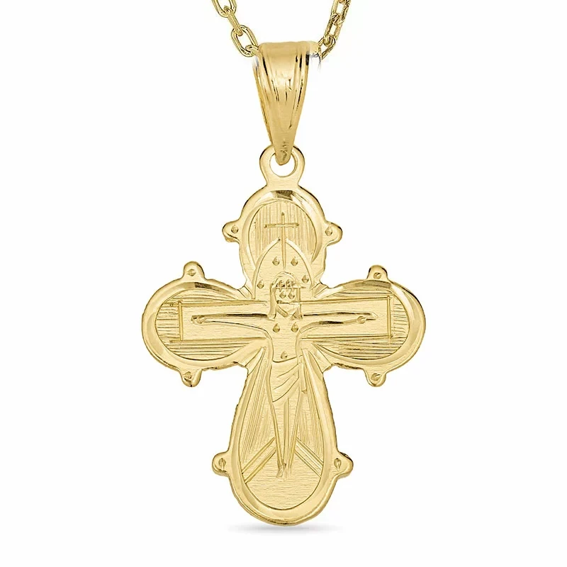 Dagmarkreuz Halskette aus vergoldetem Sterlingsilber und Anhänger aus 8 Karat Gold - Amoré - Dagmarkreuze aus Gold – Dagmarkreuze in hoher Qualität