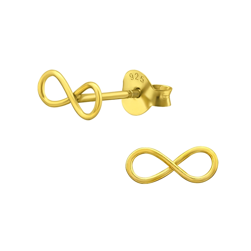 infinity Ohrstecker in vergoldetem Sterlingsilber - Little Ones - Infinity Ohrringe