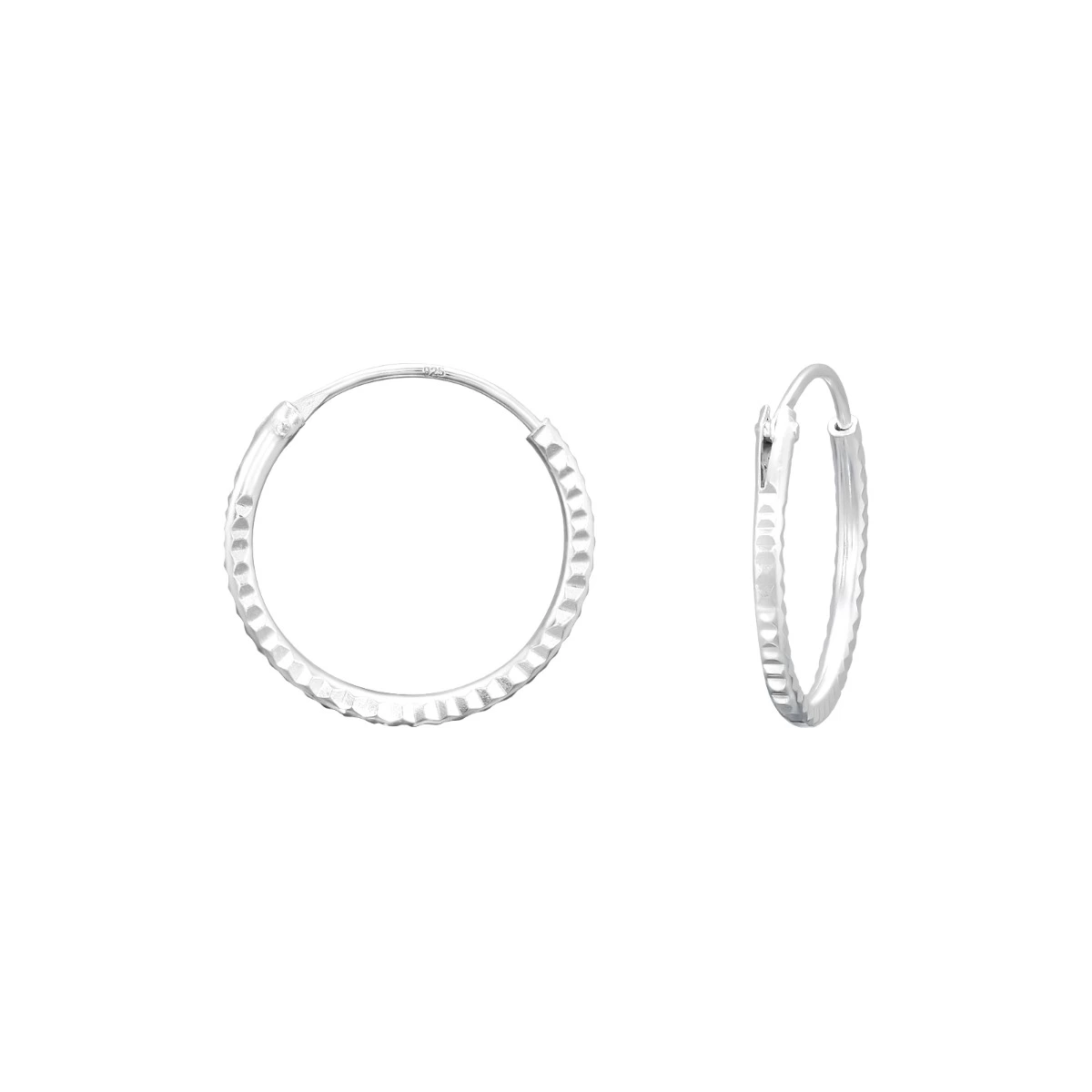 14 mm Kreole in Silber - Creolen aus Silber - Finden Sie hier moderne Silber Creolen