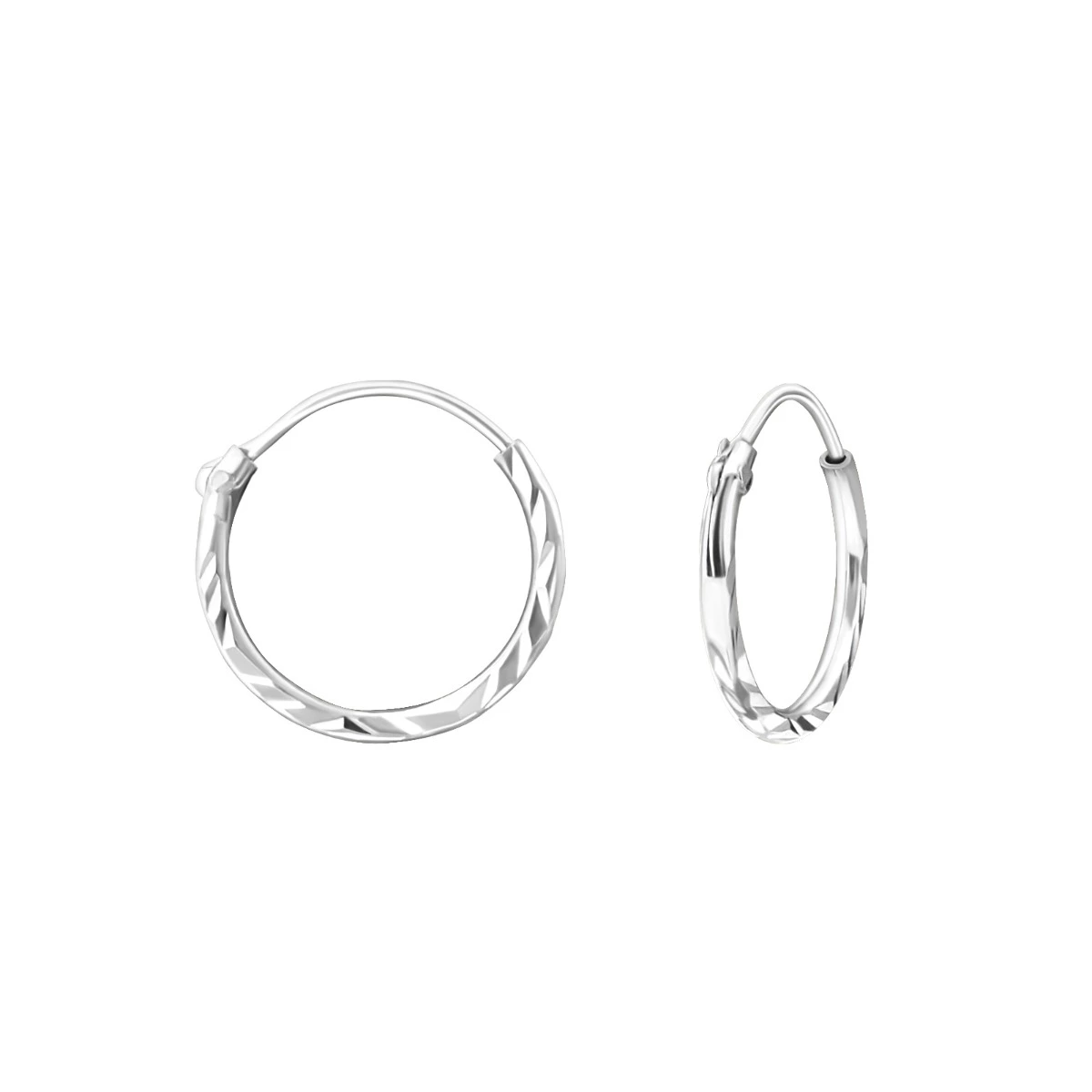 12 mm Kreole in Silber - Creolen aus Silber - Finden Sie hier moderne Silber Creolen