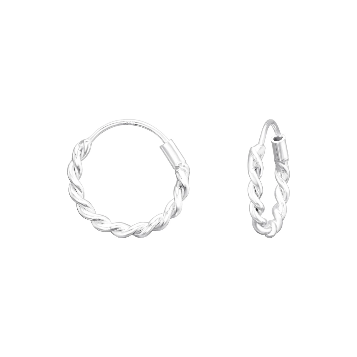 12 mm Kreole in Silber - Creolen aus Silber - Finden Sie hier moderne Silber Creolen