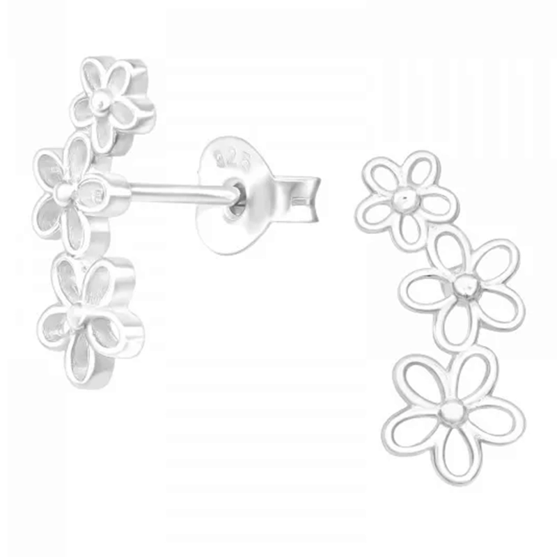 Blumen Ohrringe in Silber - Blumenohrringe - Süße Blumenohrringe für jeden Geschmack