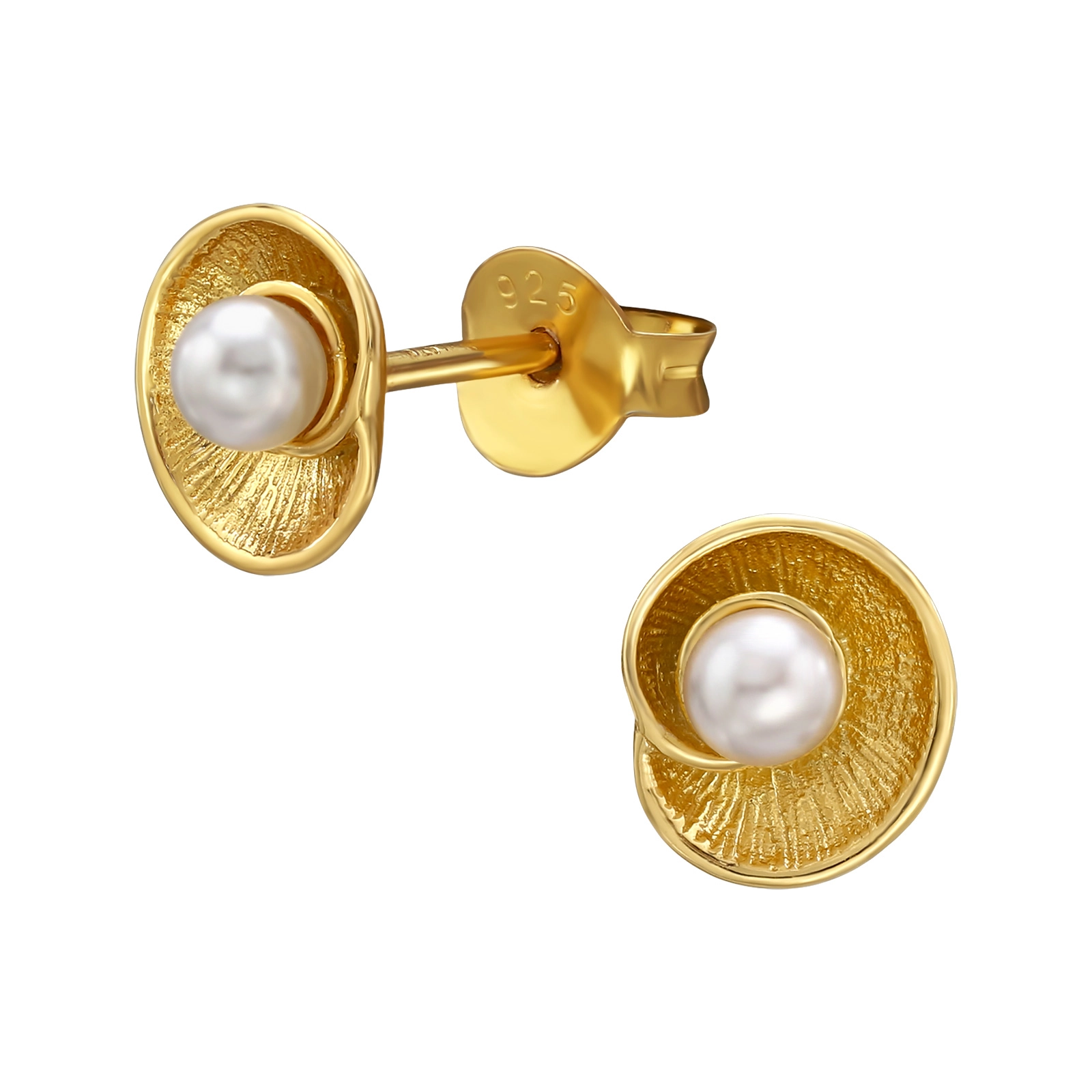 Perle Ohrringe in vergoldetem Silber - Schmuck - Günstige Schmuck online kaufen hier auf Chanti