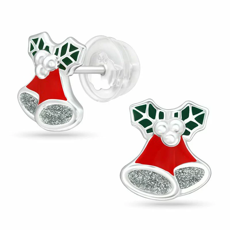 Glocken Ohrstecker in Silber - Little Ones - Formen Feiertage Weihnachten