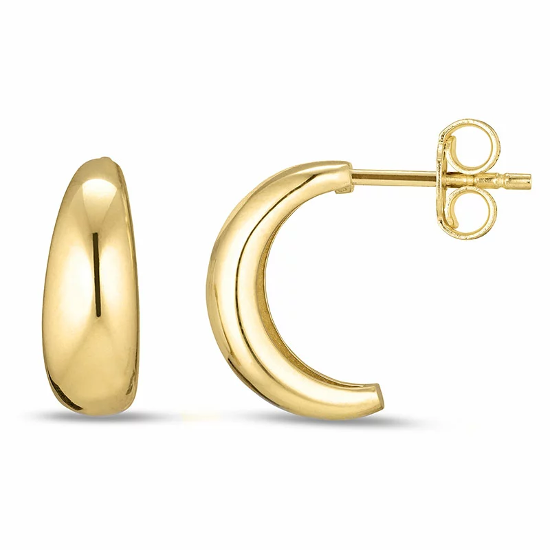 Mond Ohrstecker in 9 Karat Gold - Gold Collection - Mond Ohrringe