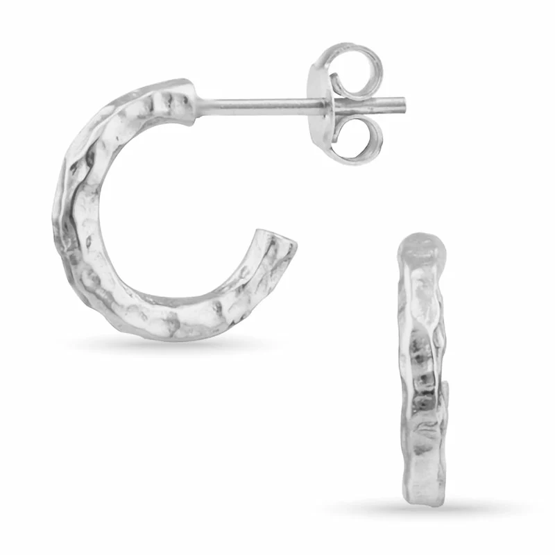 Halbkreolen in Silber - Silber Ohrringe