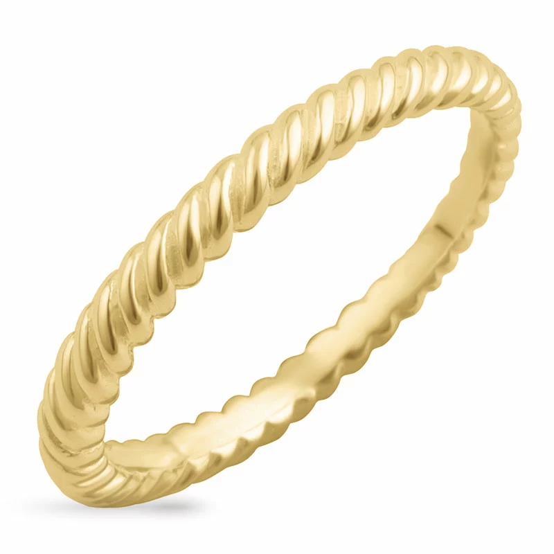 strukturierter Ring aus vergoldetem Sterlingsilber - Ringe aus vergoldetem Silber