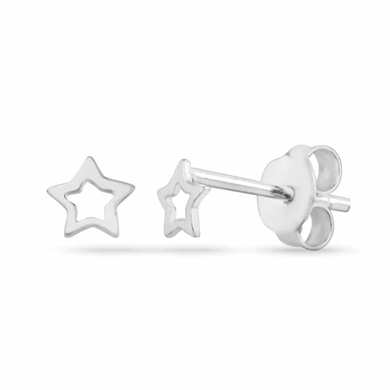 Stern Ohrstecker in Silber - Sternenohrringe - Wählen Sie Ohrringe mit Sternen online