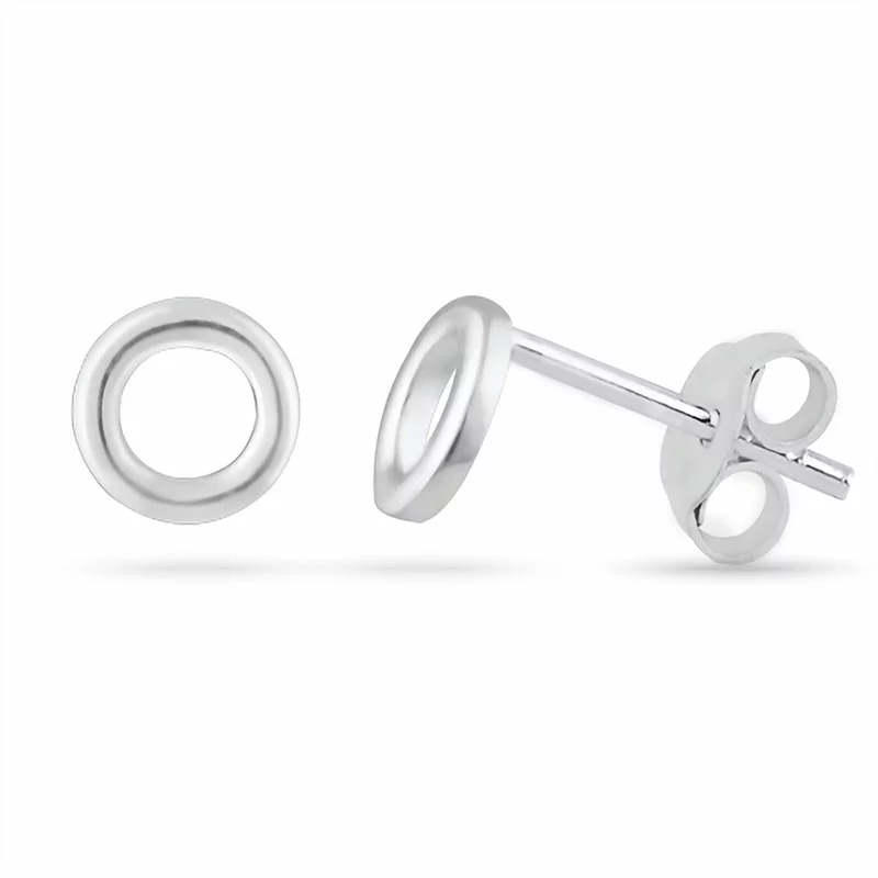 runden Ohrstecker in Silber - Rund Ohrringe - Schöne Runder Ohrringe in modernen Designs