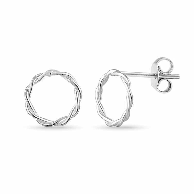 runden Ohrstecker in Silber - Rund Ohrringe - Schöne Runder Ohrringe in modernen Designs