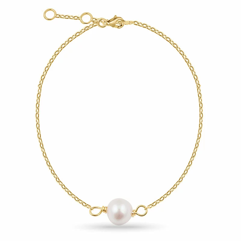 Perle Armband aus vergoldetem Sterlingsilber - Weiße Armbänder - Schöne Armbänder in Weiß online kaufen