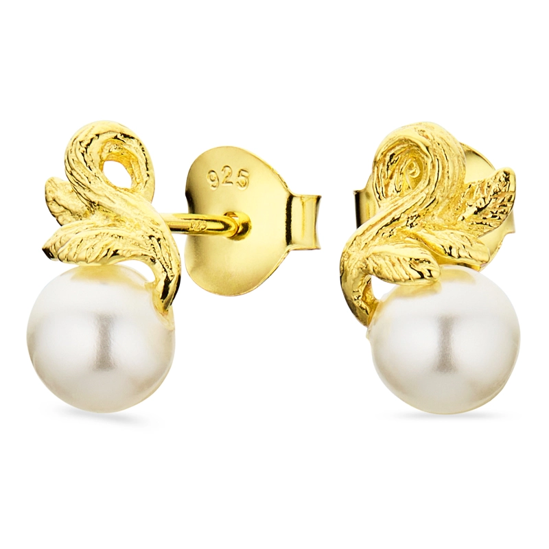 Perle Ohrringe in vergoldetem Silber - Schmuck - Günstige Schmuck online kaufen hier auf Chanti