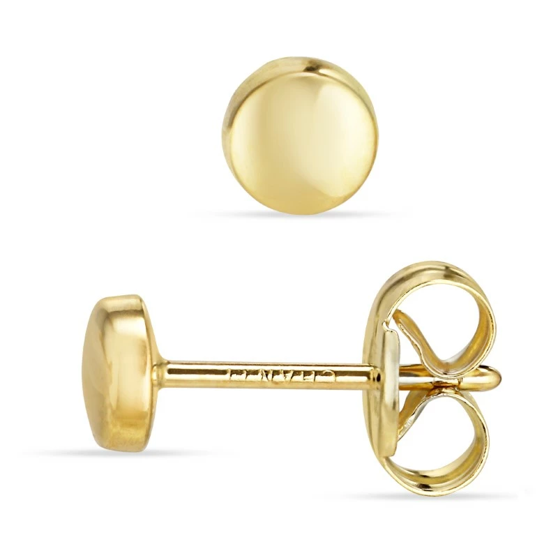 4 mm runden Ohrstecker in 9 Karat Gold - Gold Collection - Ohrringe