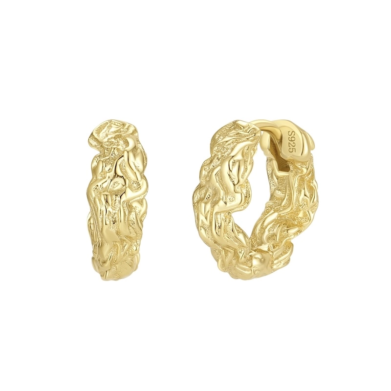 Nava Tuuli Earrings Kreole in vergoldetem Sterlingsilber - Creolen aus vergoldetem Silber - Schöne Creolen Ohrringe