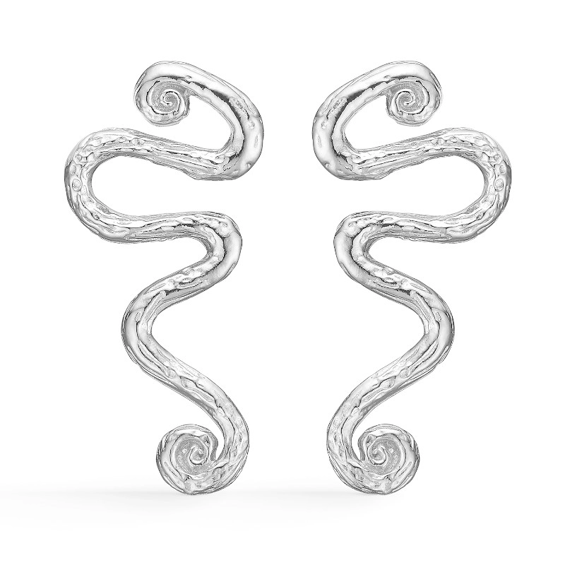 Studio Z Wave Ohrstecker in Silber - Silber Ohrringe