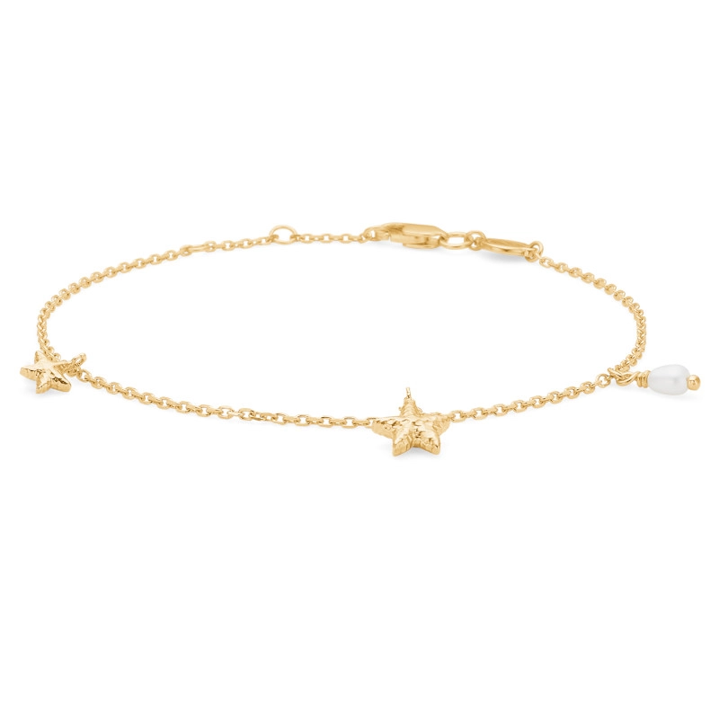 Studio Z Starfish Lustre Armband in vergoldetem Sterlingsilber - Schmuck mit Steinen