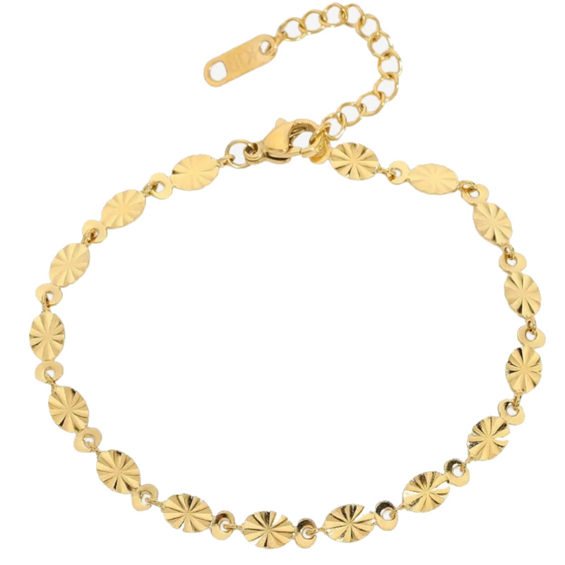 Khaai Studio Soleil Armband in vergoldetem Edelstahl