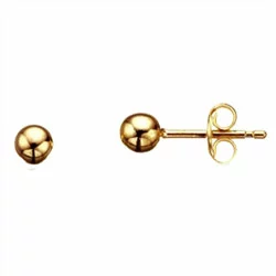 4 mm Scrouples Kugel Ohrringe in vergoldetem Sterlingsilber - Kugeln Ohrringe