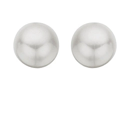 8 mm Scrouples runden Perle Ohrringe in Silber - Rund Ohrringe - Schöne Runder Ohrringe in modernen Designs