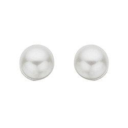 4 mm Scrouples runden Perle Ohrringe in Silber - Rund Ohrringe - Schöne Runder Ohrringe in modernen Designs