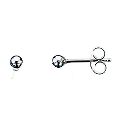 3 mm Scrouples Kugel Ohrringe in Silber - Kugeln Ohrringe