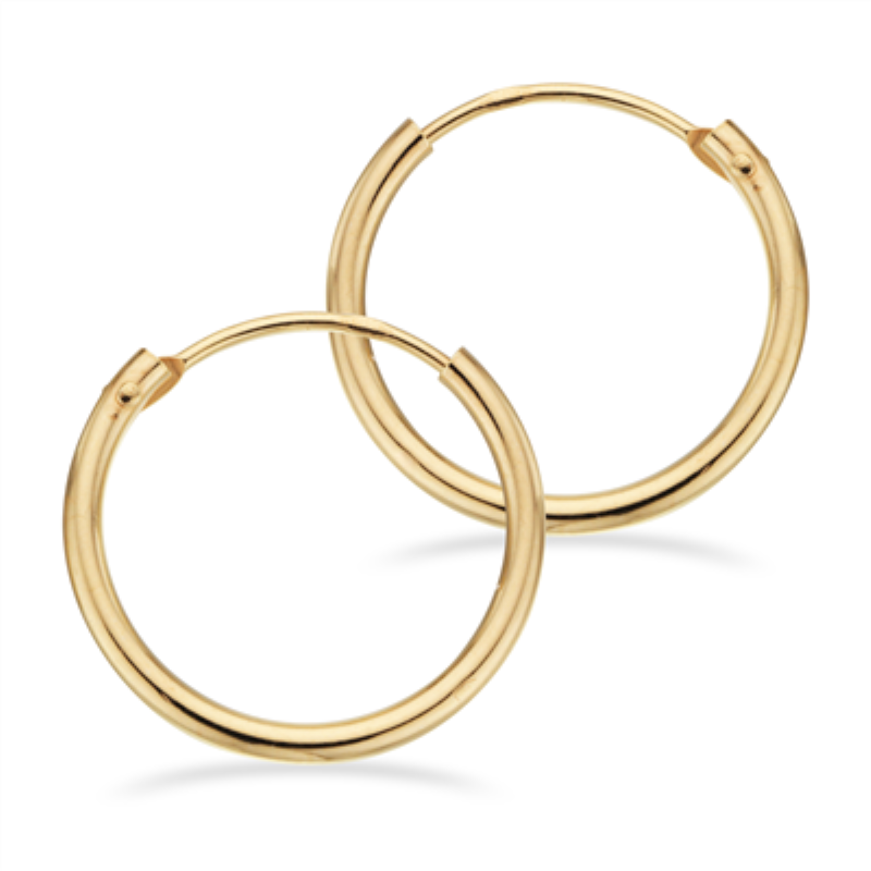 15 mm Scrouples Kreole in 14 Karat Gold - Scrouples schmuck
