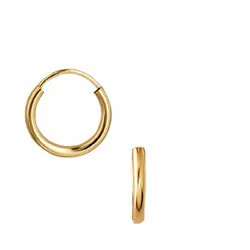 12 mm aagaard runden kreole in 8 karat gold - Rund Ohrringe - Schöne Runder Ohrringe in modernen Designs