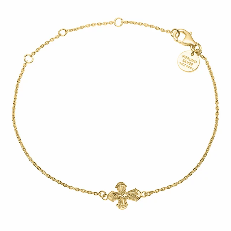 Aagaard Kreuz Armband in vergoldetem Sterlingsilber - Kreuz Armband - Schöne Armbänder mit Kreuz Online