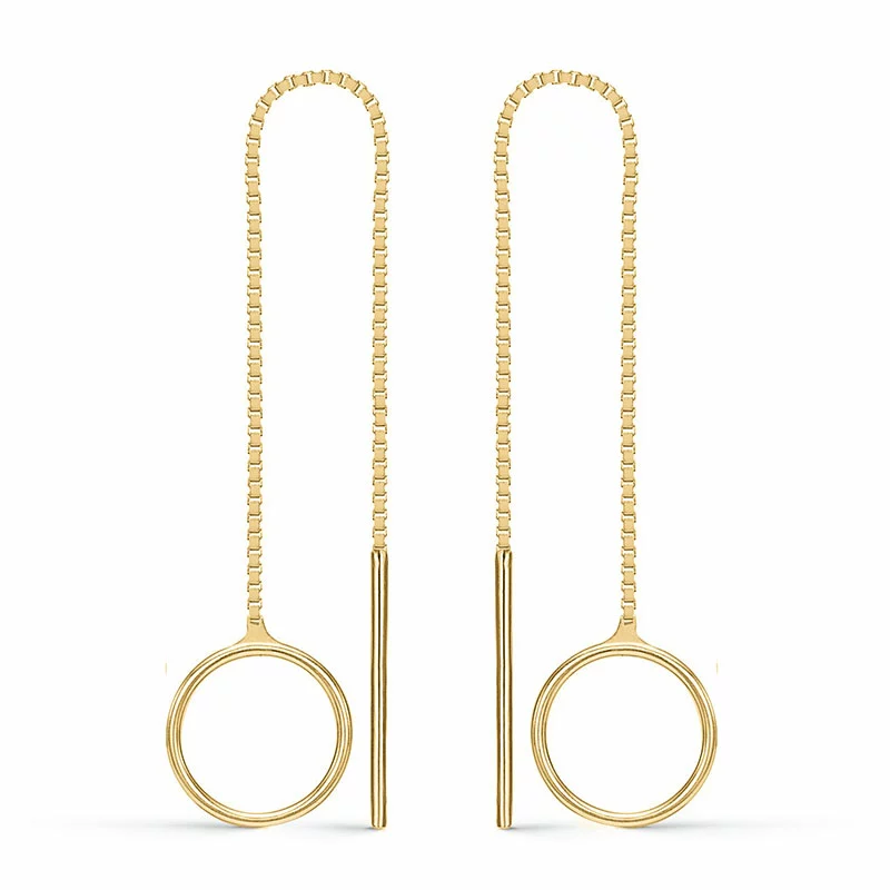 Støvring Design lange Ohrringe in vergoldetem Sterlingsilber - Rund Ohrringe - Schöne Runder Ohrringe in modernen Designs