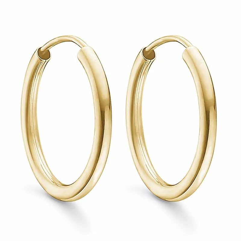 20 mm Støvring Design Kreole in 8 Karat Gold - Rund Ohrringe - Schöne Runder Ohrringe in modernen Designs