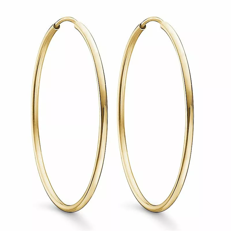 30 mm Støvring Design Kreole in 8 Karat Gold - Rund Ohrringe - Schöne Runder Ohrringe in modernen Designs