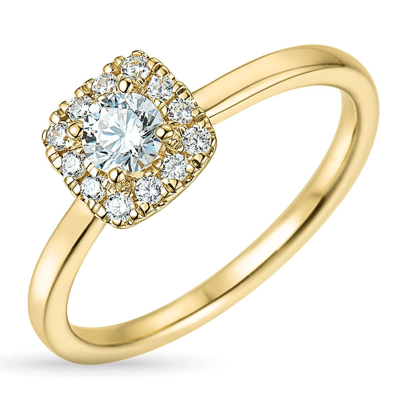 Zirkon Goldring aus 9 Karat Gold - Zirkonia Ring - Finden Sie stilvollen Zirkon Ringe hier