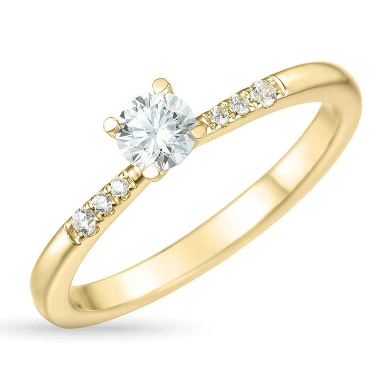 Zirkon Goldring aus 9 Karat Gold - Zirkonia Ring - Finden Sie stilvollen Zirkon Ringe hier