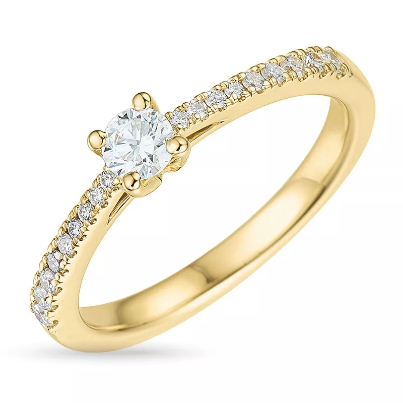 Zirkon Goldring aus 9 Karat Gold - Zirkonia Ring - Finden Sie stilvollen Zirkon Ringe hier