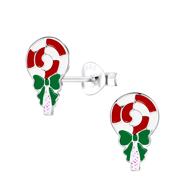 Lutscher Kinderohrringe in Silber - Little Ones - Formen Feiertage Weihnachten