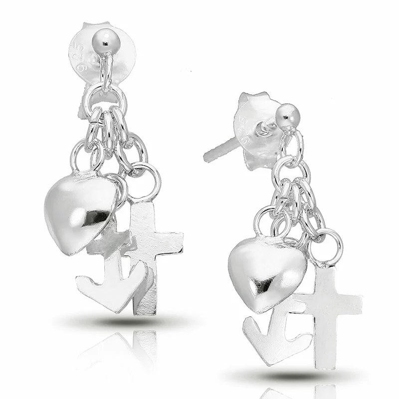 Glaube-Hoffnung-Liebe Ohrringe in Silber - Amoré - Glaube, Liebe, Hoffnung Schmuck in schönen Designs