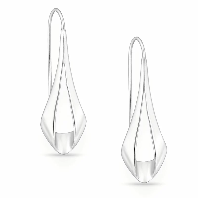 lange Tropfen Ohrringe in Silber - Formen Lange Ohrringe
