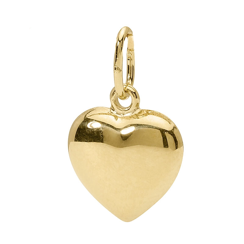 8,5 x 9,5 mm Herz Anhänger aus 9 Karat Gold - Herzanhänger - Schöne Herz Anhänger in elegantem Design