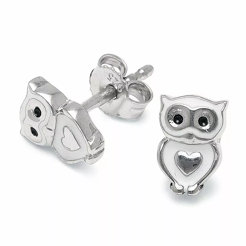 Eule Ohrstecker in Silber - Little Ones - Kinderschmuck