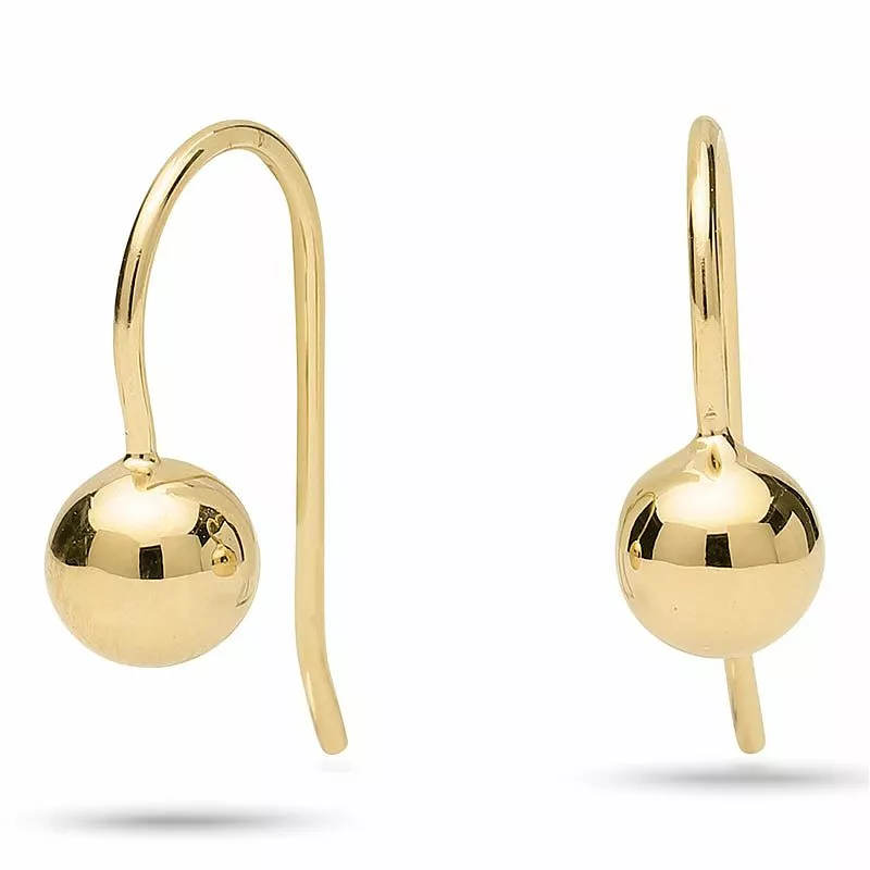 6 mm Kugel Ohrringe in vergoldetem Sterlingsilber - Kugeln Ohrringe