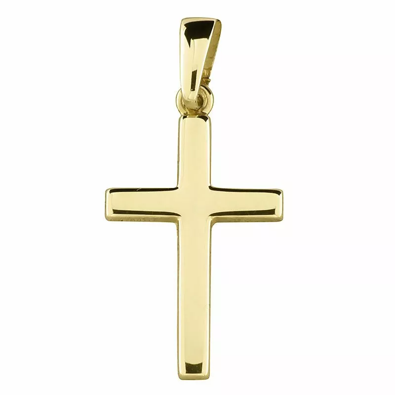 12 x 18 mm Kreuz Anhänger aus 8 Karat Gold - Amoré - Anhänger