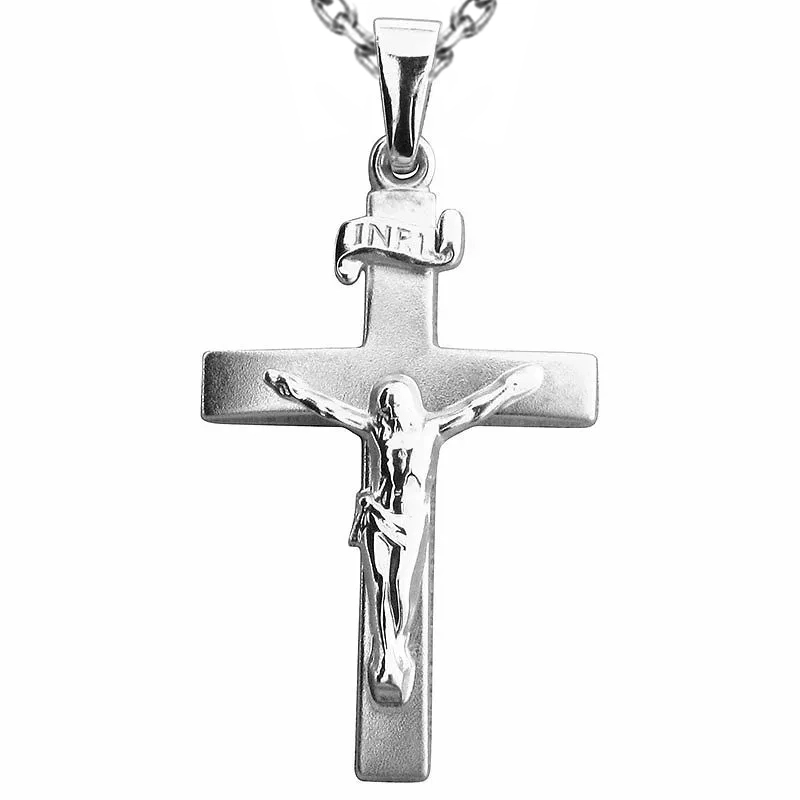 Kreuz mit Jesus Halskette aus Silber und Anhänger aus Silber - Amoré - Jesus am Kreuz anhänger