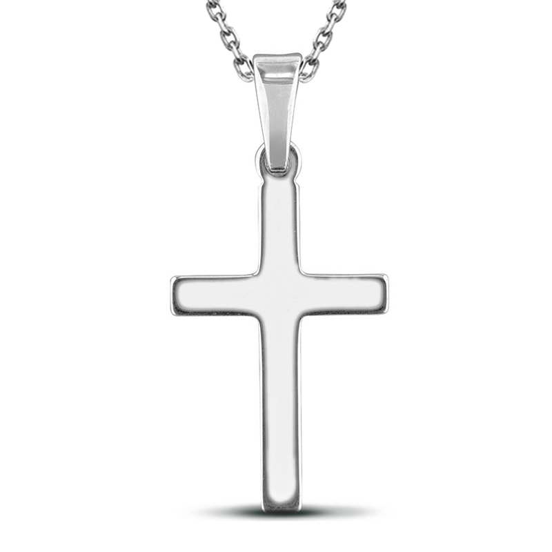 12 x 18 mm Kreuz Anhänger mit Halskette aus Silber - Amoré - Kreuzanhänger - Schöne Kreuz Anhänger, Kauf Kreuzanhänger hier