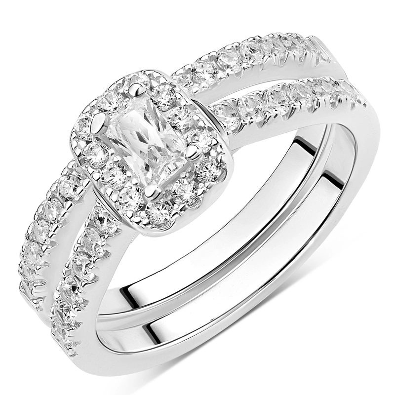 doppeltes Zirkon Ring aus Silber - Schmuck - Günstige Schmuck online kaufen hier auf Chanti