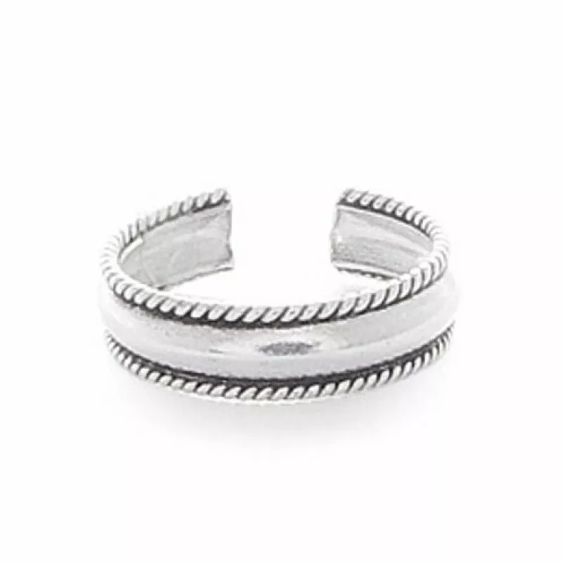 gewunden Zehenring aus Silber - Geflochten Ringe